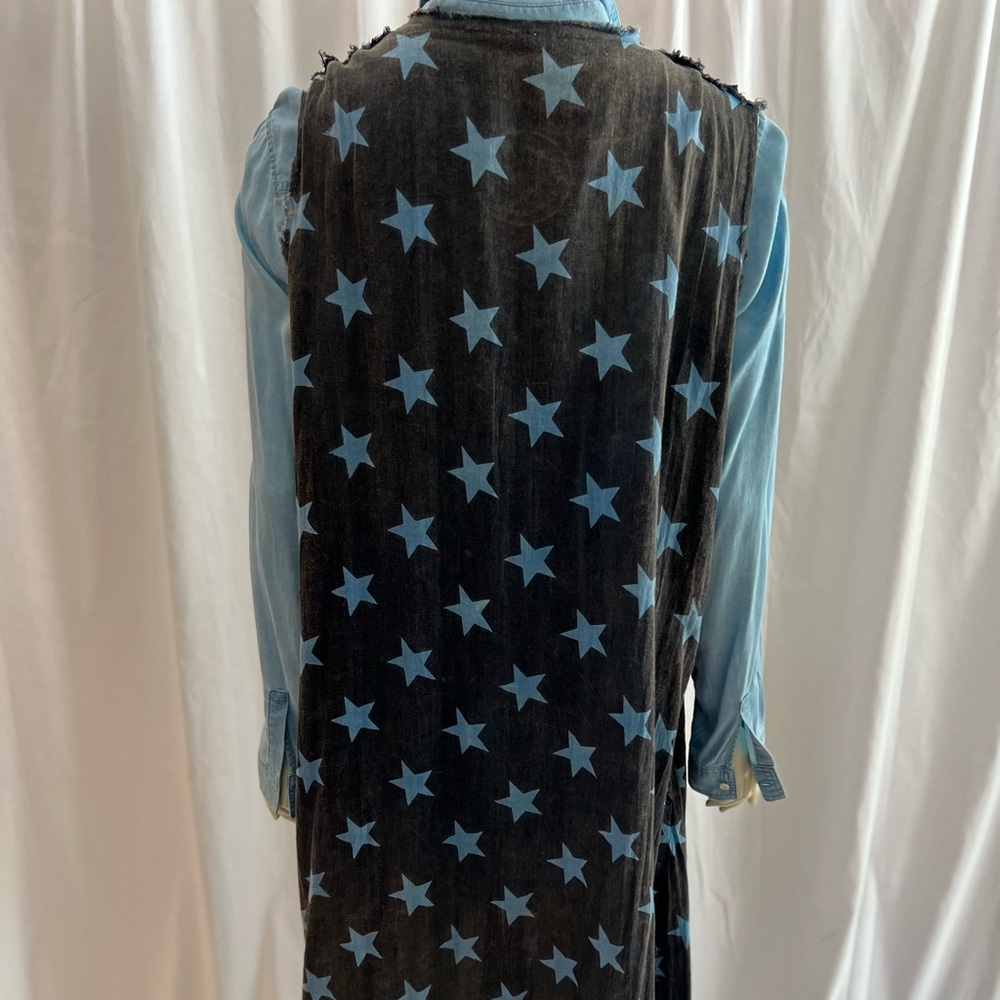 Two pieces! A Rare Bird maxi duster. Distressed, lightweight, NWOT. Free shirt! - Picture 3 of 9